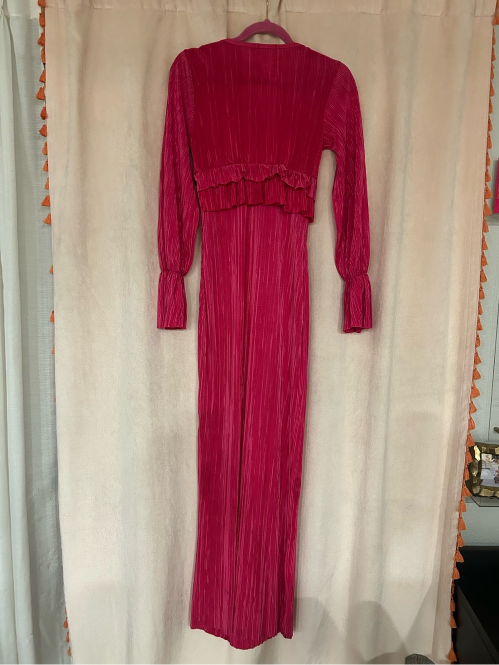 Boohoo Hot Pink Ruffle Maxi Dress - Picture 12 of 15